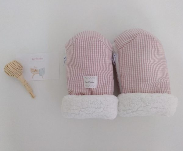 Pink Gingham Mittens